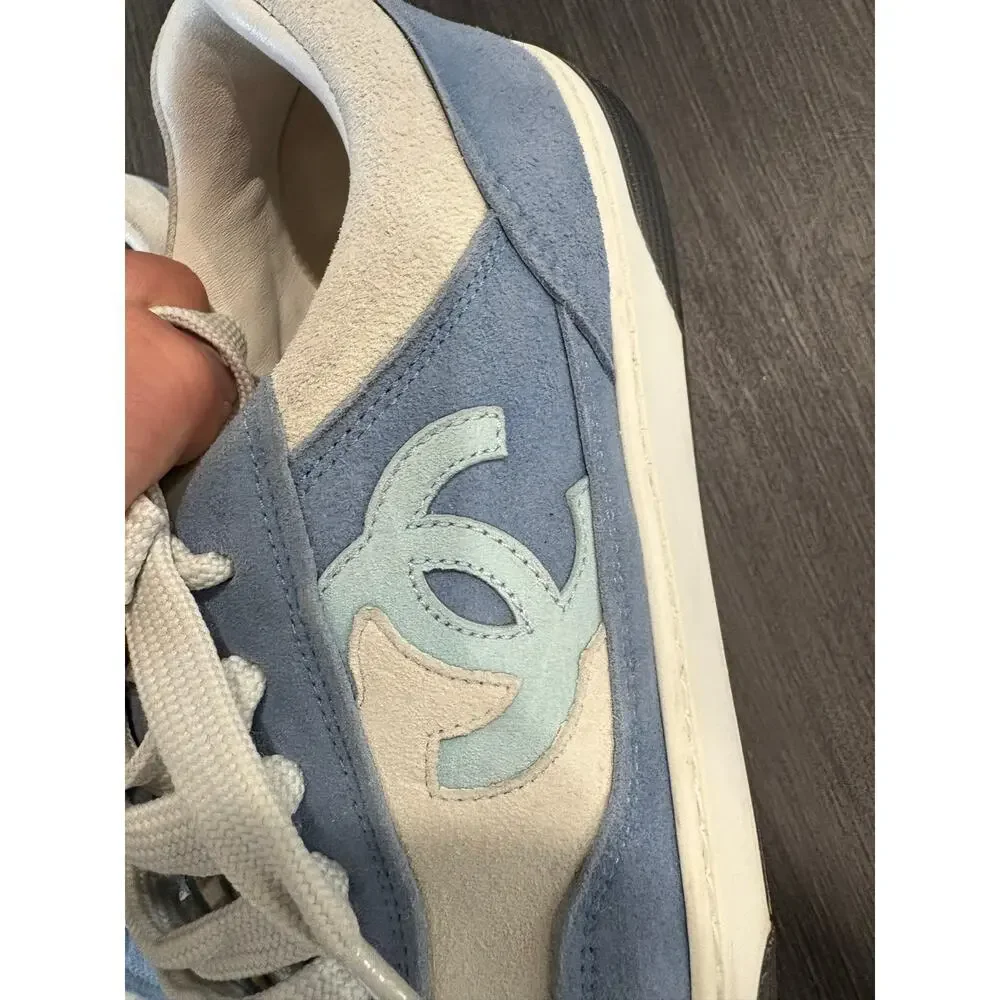 Chanel Suede Kidskin CC Low Sneakers Size 39(9)